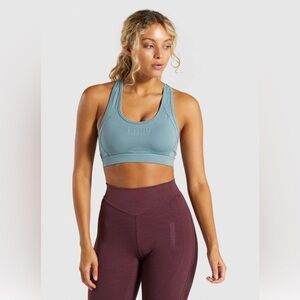 Gymshark Women’s Blue Sports Bra Medium Support Size Small